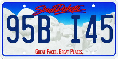 SD license plate 95BI45