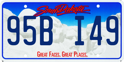 SD license plate 95BI49
