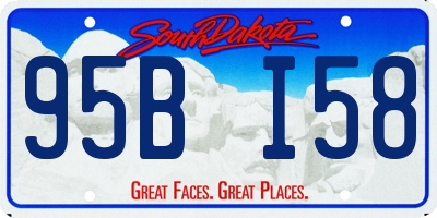 SD license plate 95BI58