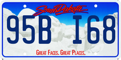 SD license plate 95BI68