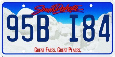 SD license plate 95BI84