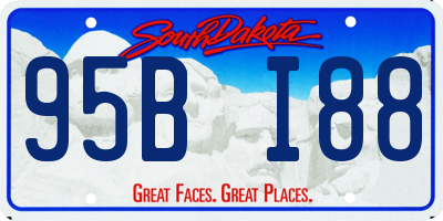 SD license plate 95BI88