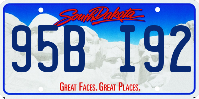 SD license plate 95BI92