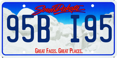 SD license plate 95BI95
