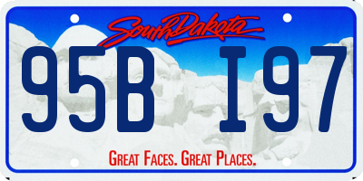 SD license plate 95BI97