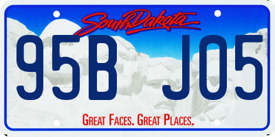 SD license plate 95BJ05