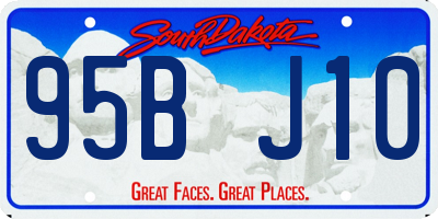 SD license plate 95BJ10