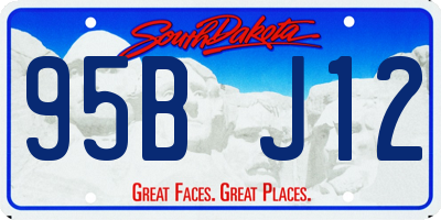 SD license plate 95BJ12