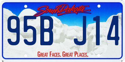 SD license plate 95BJ14