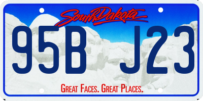 SD license plate 95BJ23