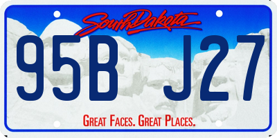 SD license plate 95BJ27