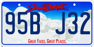 SD license plate 95BJ32