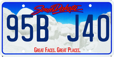 SD license plate 95BJ40