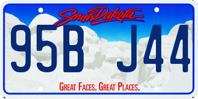 SD license plate 95BJ44