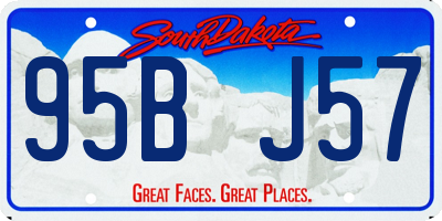 SD license plate 95BJ57