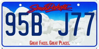 SD license plate 95BJ77