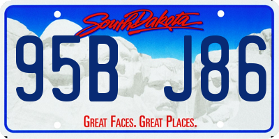 SD license plate 95BJ86