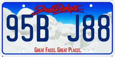 SD license plate 95BJ88
