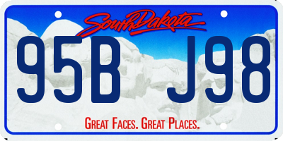 SD license plate 95BJ98