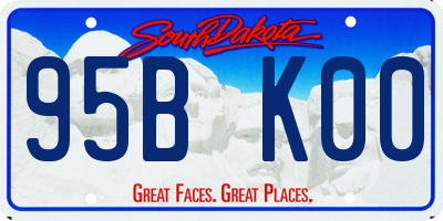 SD license plate 95BK00