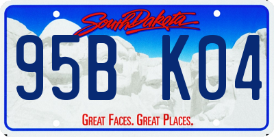 SD license plate 95BK04