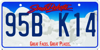 SD license plate 95BK14