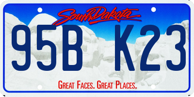 SD license plate 95BK23