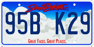 SD license plate 95BK29