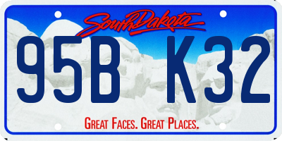 SD license plate 95BK32