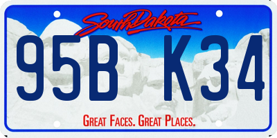 SD license plate 95BK34