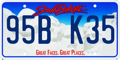 SD license plate 95BK35