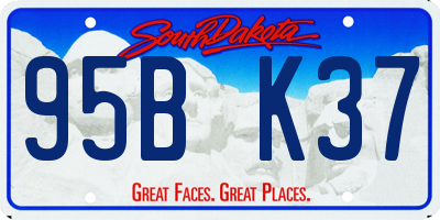 SD license plate 95BK37