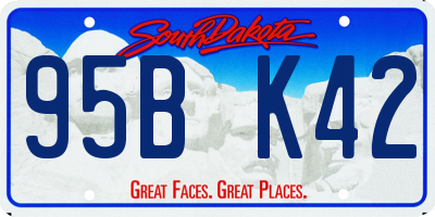 SD license plate 95BK42