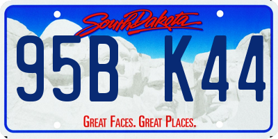 SD license plate 95BK44