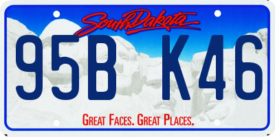 SD license plate 95BK46
