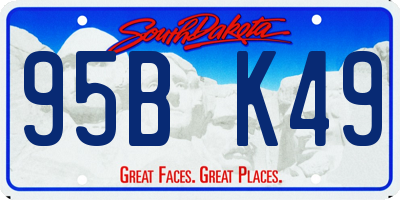 SD license plate 95BK49
