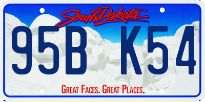 SD license plate 95BK54