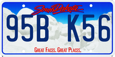 SD license plate 95BK56