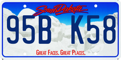 SD license plate 95BK58