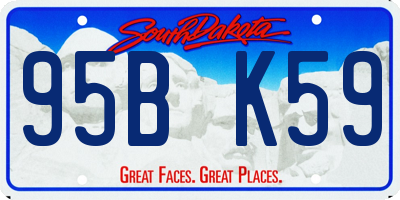 SD license plate 95BK59