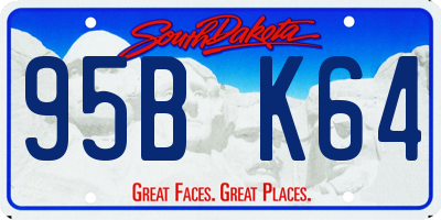 SD license plate 95BK64