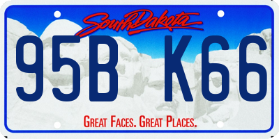 SD license plate 95BK66
