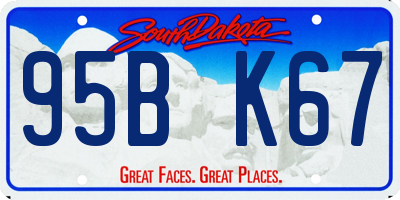 SD license plate 95BK67
