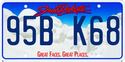 SD license plate 95BK68