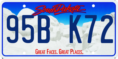 SD license plate 95BK72