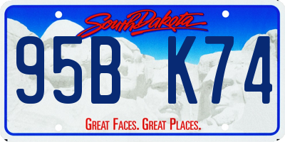 SD license plate 95BK74