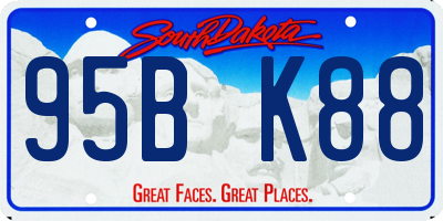 SD license plate 95BK88