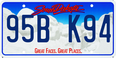 SD license plate 95BK94