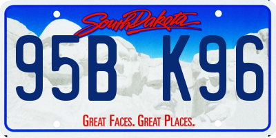SD license plate 95BK96
