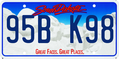 SD license plate 95BK98